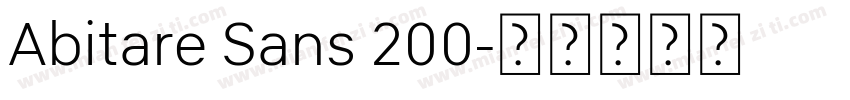 Abitare Sans 200字体转换